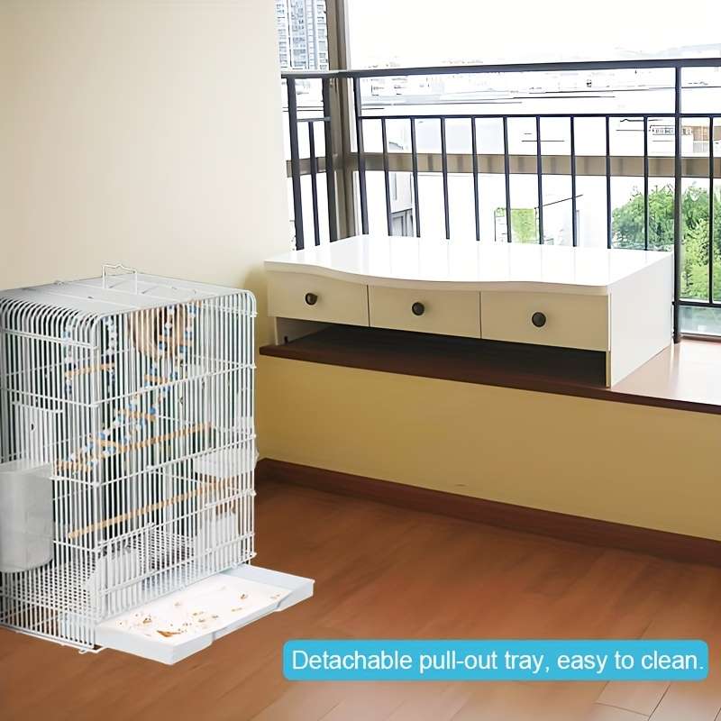 1pc Yellow 2 Grids (without Wheels) Pet Cage