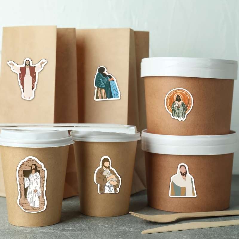 60pcs Jesus Christian Themed Stickers
