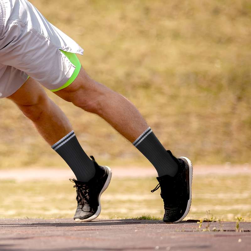 10 Pairs Black High Elastic Socks