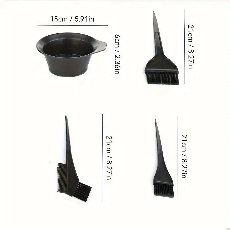 16pcs Hair Coloring Kit with Mixing Bowl Dual-Sided Brush Salon Accessories for All Hair Types