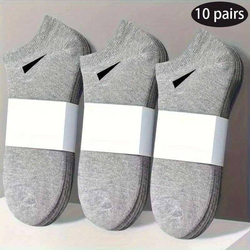 10 Pairs Gray One Size High Elastic Socks