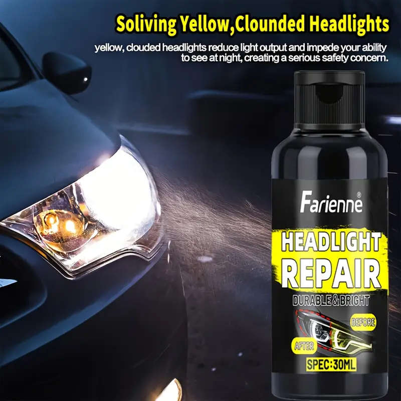 1pc Headlight Restore and Protect Cream Removes Yellowing and Dullness Restores Brightness and Clari