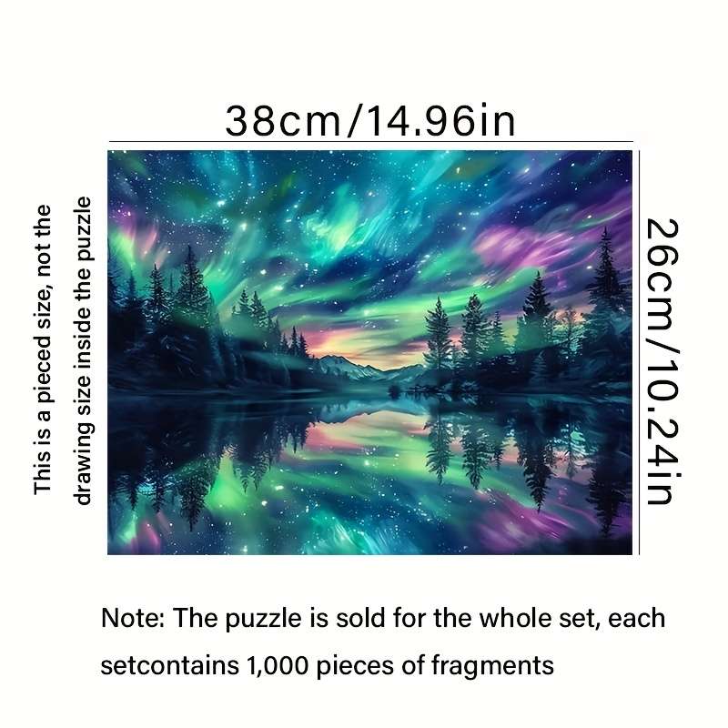 1000pcs Luminous Puzzle Hell-Level Difficulty Mini Puzzle 38x26cm 14.96x10.24in Hig