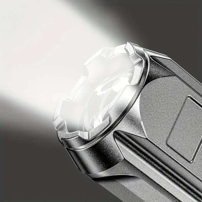 1pc Rechargeable LED Flashlight High Power Torch with 18650 Lithium Battery USB Charging Non-Waterpr