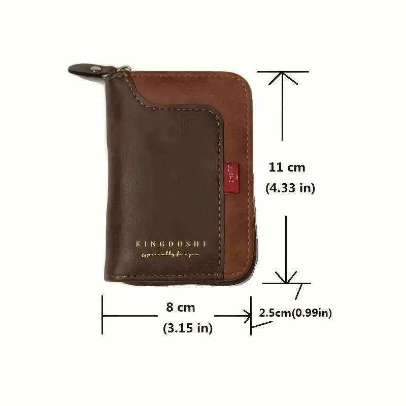 1pc Short Accordion Card Holder ID Card Bag Retro Fabric High-End Multi-Functional Large-Capacity ID