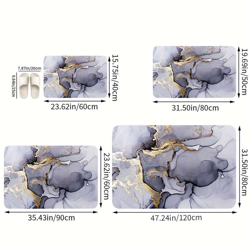 1Pc Purple 50x80cm Floor Mat