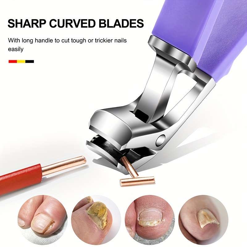 1pcs In-stock Stainless Steel Nail Clippers Heavy-duty Nail Clippers Curved Design Large Openin