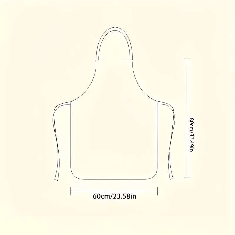 1pc Adjustable Polyester Apron for Women Men "I Bake Because Punching People Is Frowned Upo
