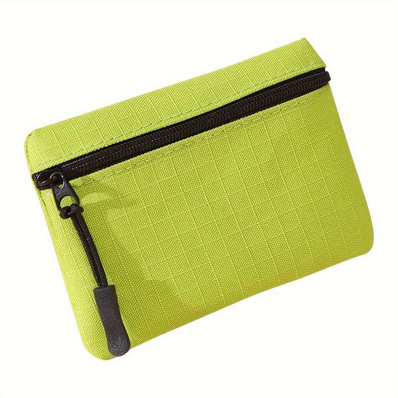 1pc New Mini Multi-Color Oxford Cloth Coin Purse with Solid Color Mesh Zipper Portable for Student