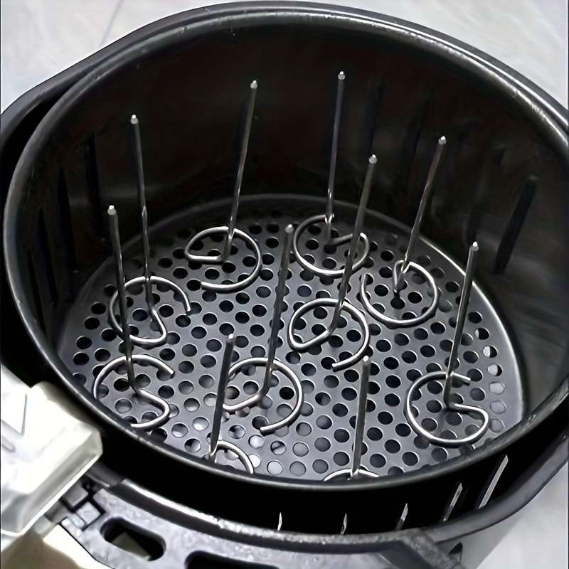 10pcs Stainless Steel BBQ Skewers Versatile for Air Fryer Vertical Grill Oven Cooking Pe