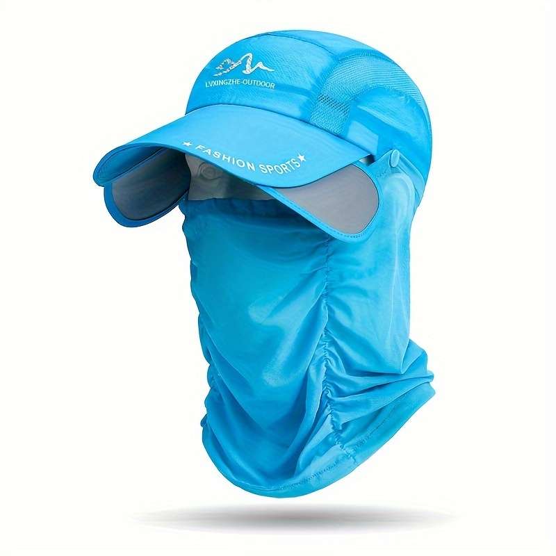 1pc Solid Color Breathable Baseball Hat With Thin Breathable Veil Lightweight Adjustable Sunscreen