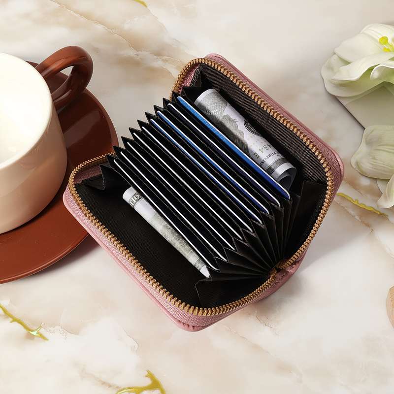 1pc Tropical Print Women's Compact Wallet Stylish Zippered Clutch with Multiple Slots Durable PU