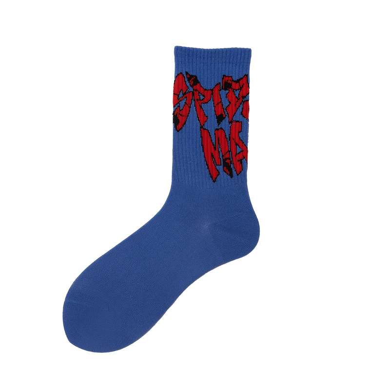 1 Pair Blue Mid Calf Men Socks One Size Socks