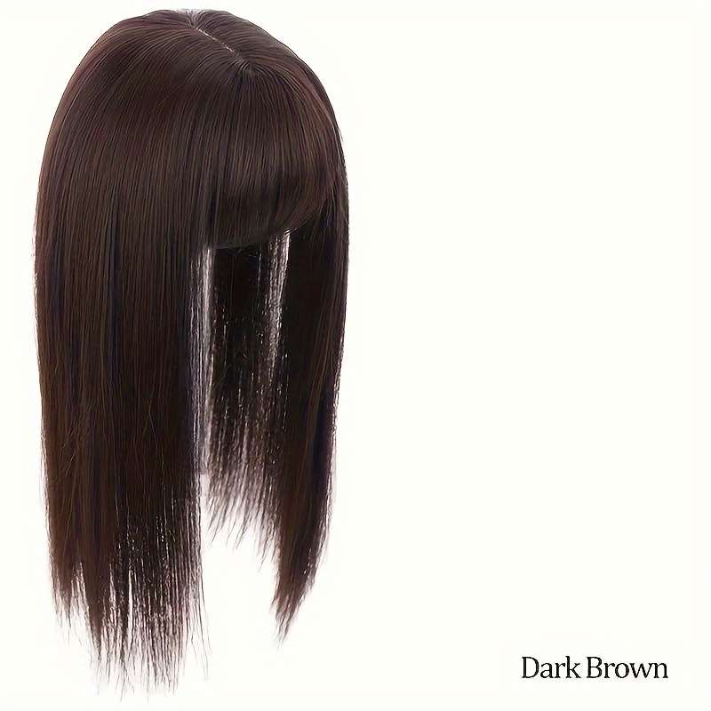 1Pc Dark Brown 35.56cm Fashion Design Wig