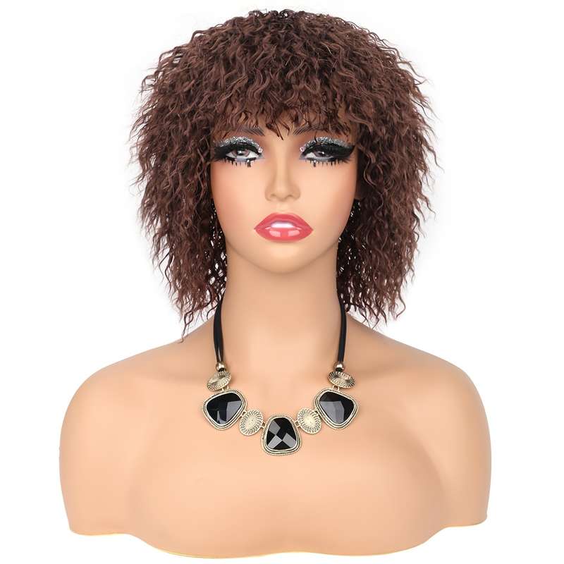 1Pc Light Brown 30.48cm Fashion Design Wig