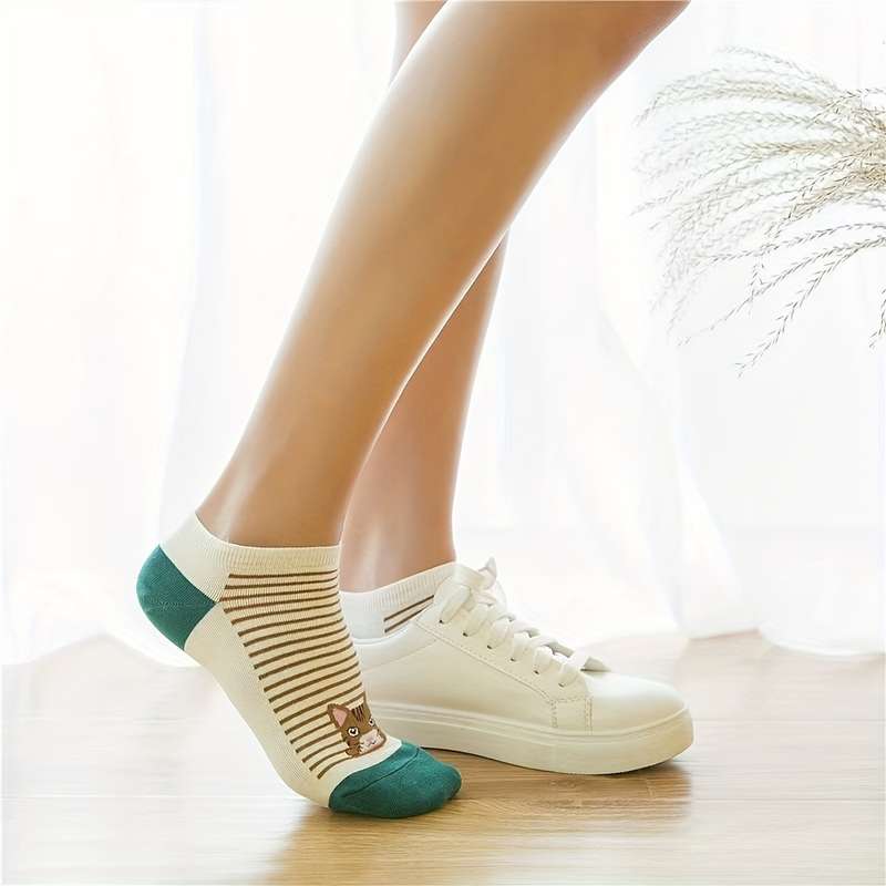 5 Pairs Mixed Colors One Size High Elastic Socks