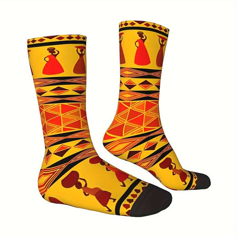 1 Pair One Size Ethnic African Pattern Socks