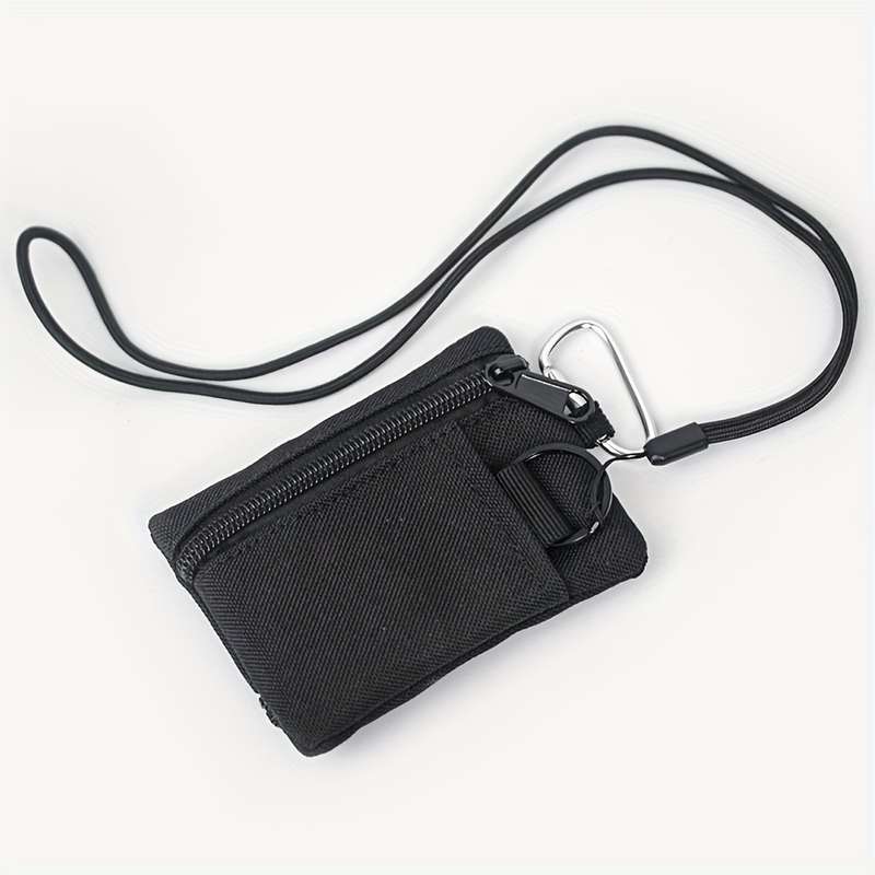 1pc Mini Coin Purse Key Pouch Casual Style Nylon Zipper Sports Storage Bag Polyester Material Sm