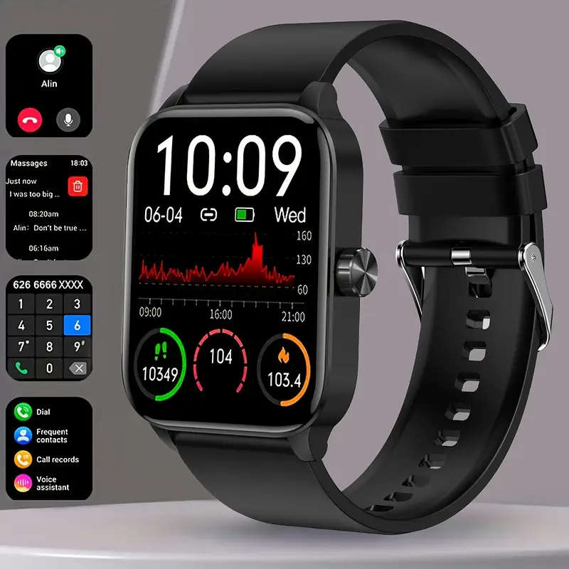 Smartwatch 3D Dynamic Sports Plant Growth Dial 1.85-Inch Large Screen True Smart Call Watch 100+ Spo