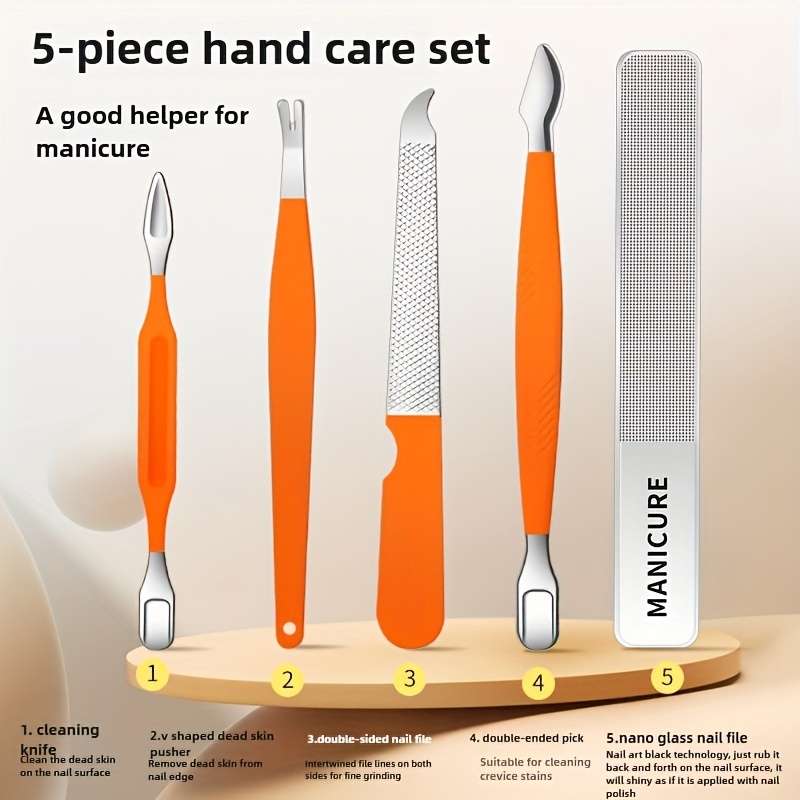 14pcs Stainless Steel Nail Care Set Featuring Modern Manicure And Pedicure Tools Including Con