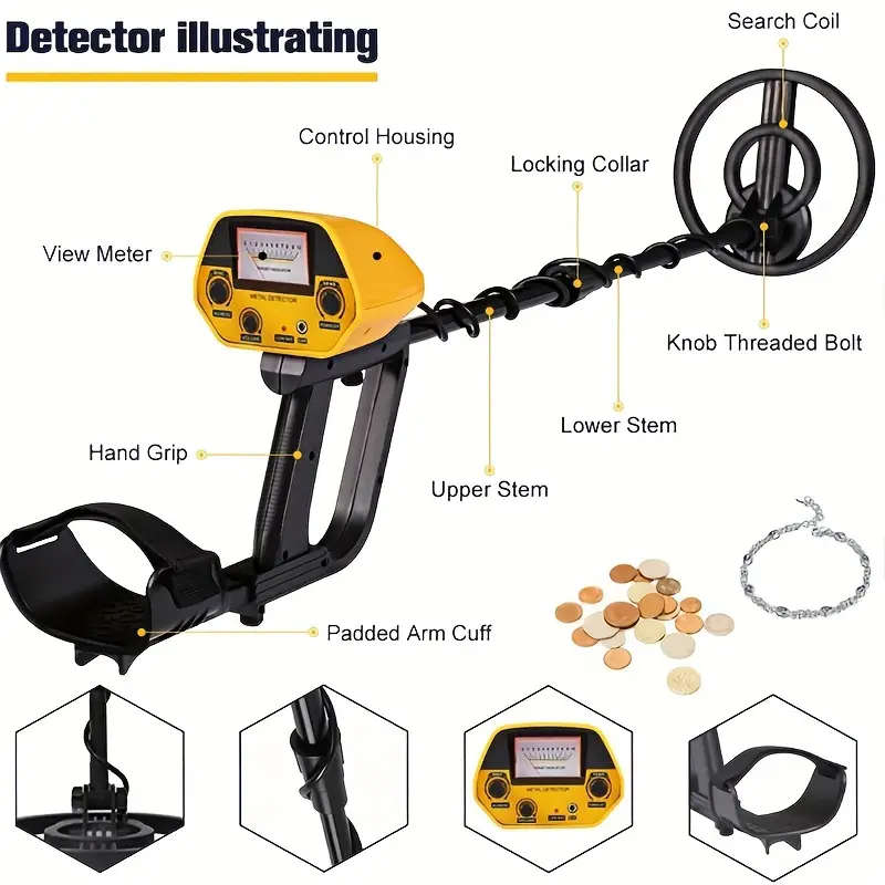 MD5090 High-Sensitivity Metal Detector for Outdoor Treasure Hunting