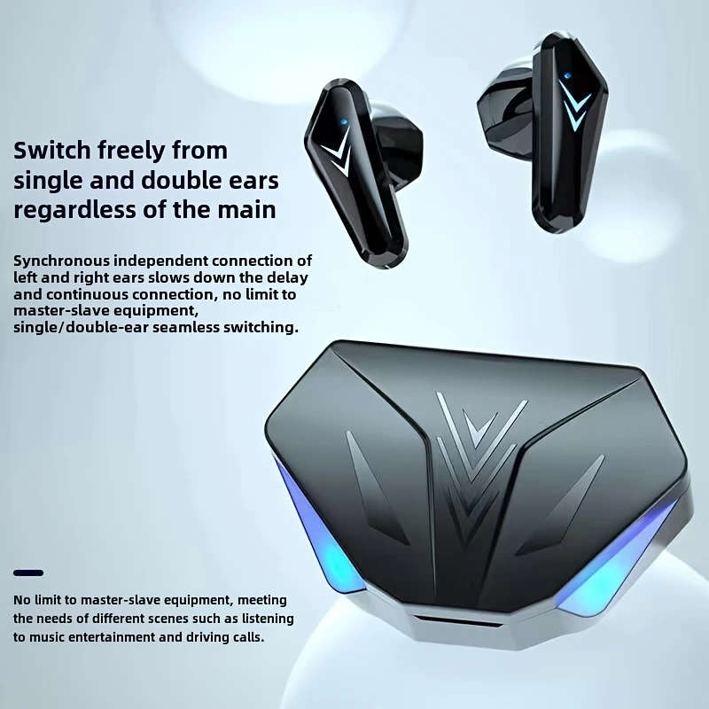 1Pc X15 Features Stylish Gaming Designed Wireless Headphones With Touch Controls Low Latency Calling