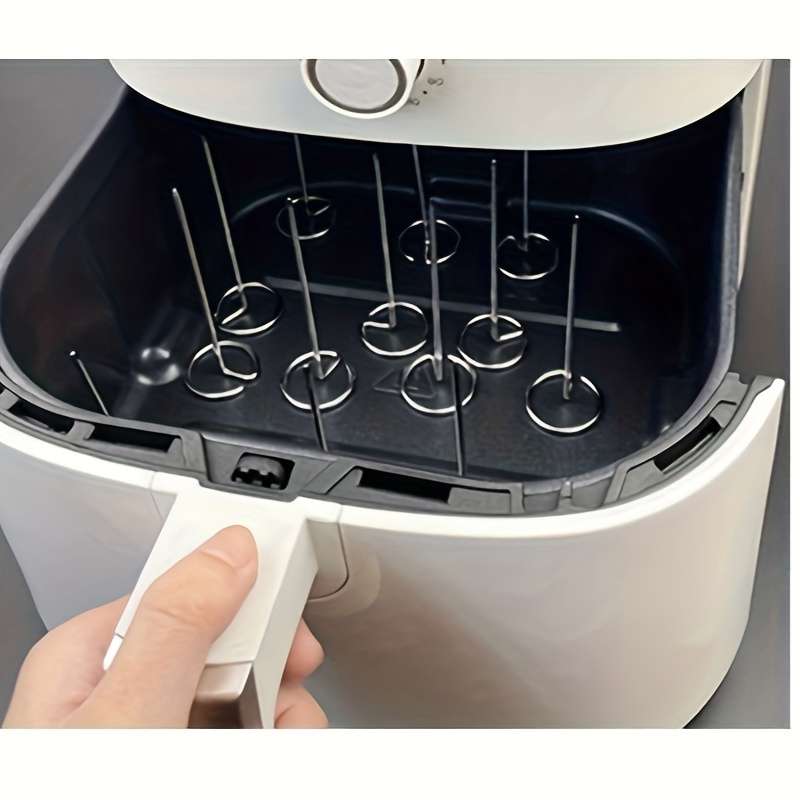10pcs Stainless Steel BBQ Skewers Versatile for Air Fryer Vertical Grill Oven Cooking Pe