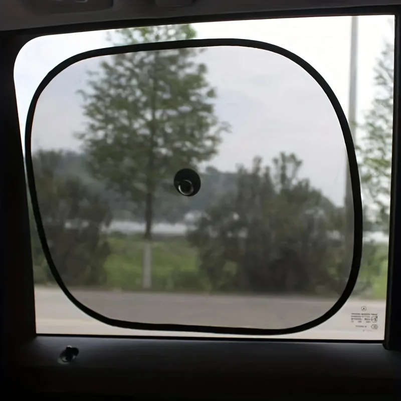 2pcs Polyamide Side Window Sunshades with Suction Cups Car Window Sun Blocker for Heat and Sun Prote