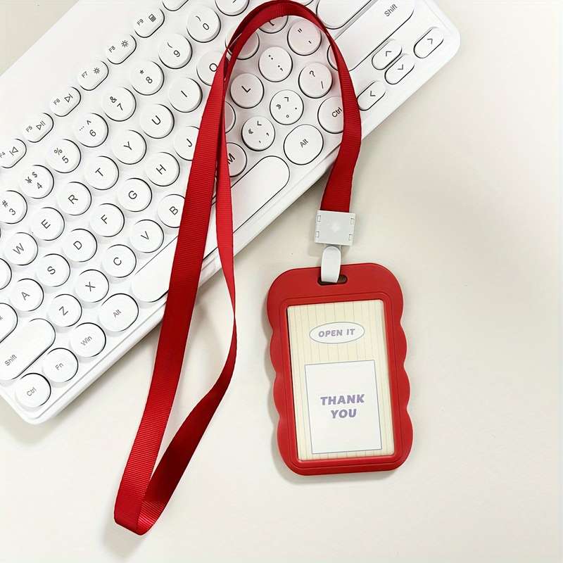 1pc 1 Set ABS Slide Card Holder 3 Inch ID Postcards Bus Rainbow Card Organizer With PP Buckle Lan