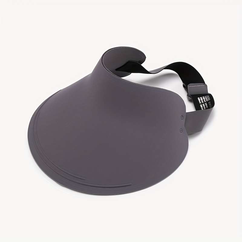1pc Light Gray Breathable Sun Protection Visor Hat for Women Seamless Foldable Design Lightweigh