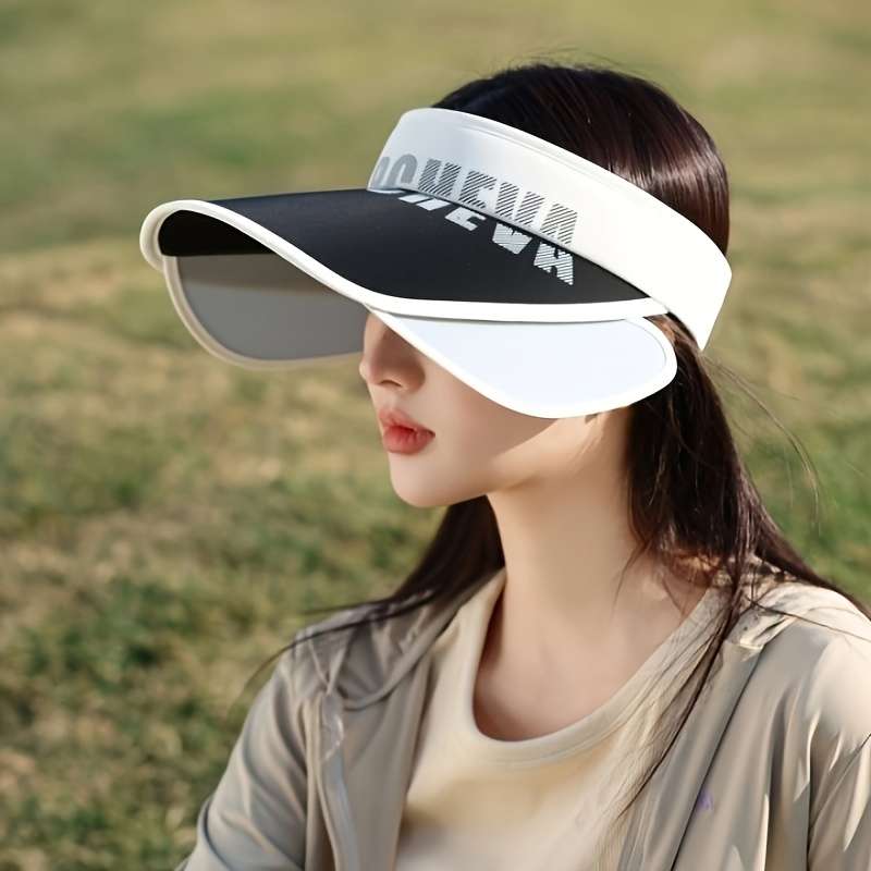 1pc Women's Summer Letter Sun Hat Adjustable|Lightweight Breathable Sun Protection Top HatSuitabl