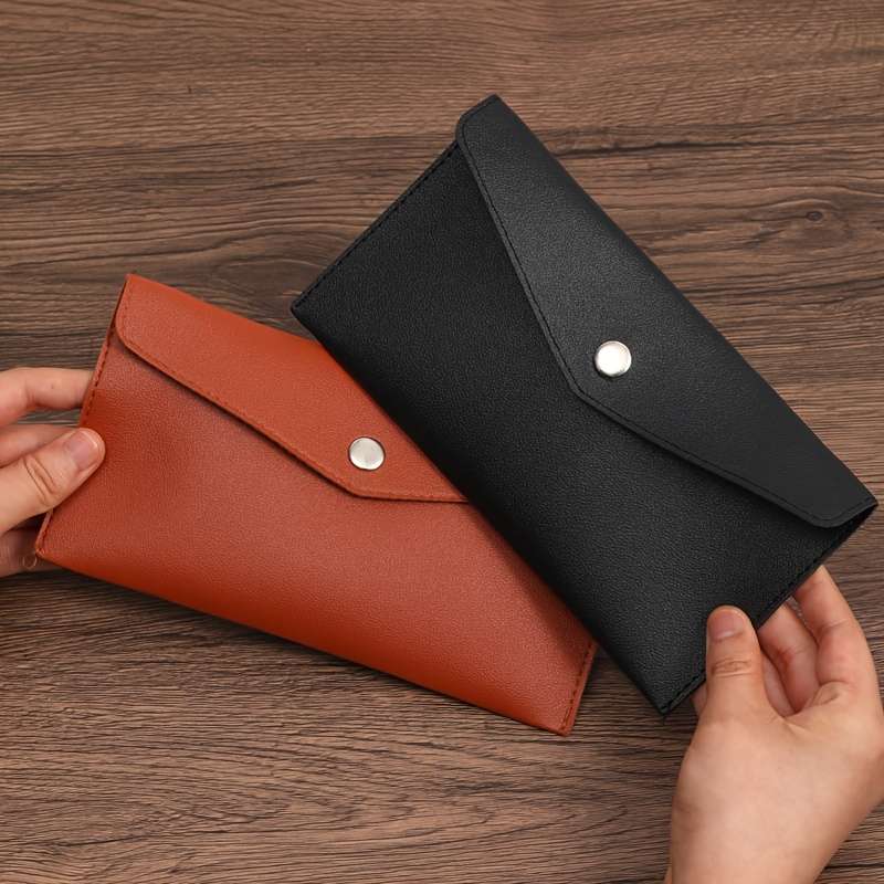 1pc A Wallet Made of Faux Leather with 1 Or 2 Buttons a Reusable Coin Envelope Wallet a Simple So