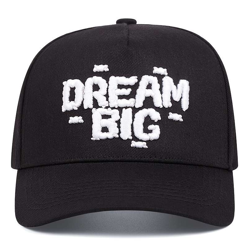 1pc Big Dream Embroidered Baseball Cap for Men And Women Outdoor Sunshade Casual Duckbill Hat Am