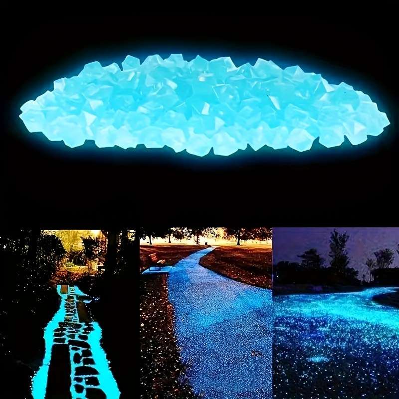 1000pcs Resin Luminous Pebbles