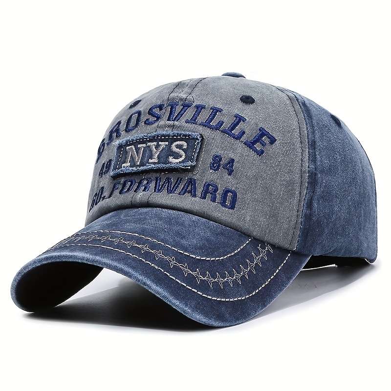 1pc Vintage Washed Baseball Cap with Adjustable Strap Distressed Fade-Resistant Outdoor Dad Hat