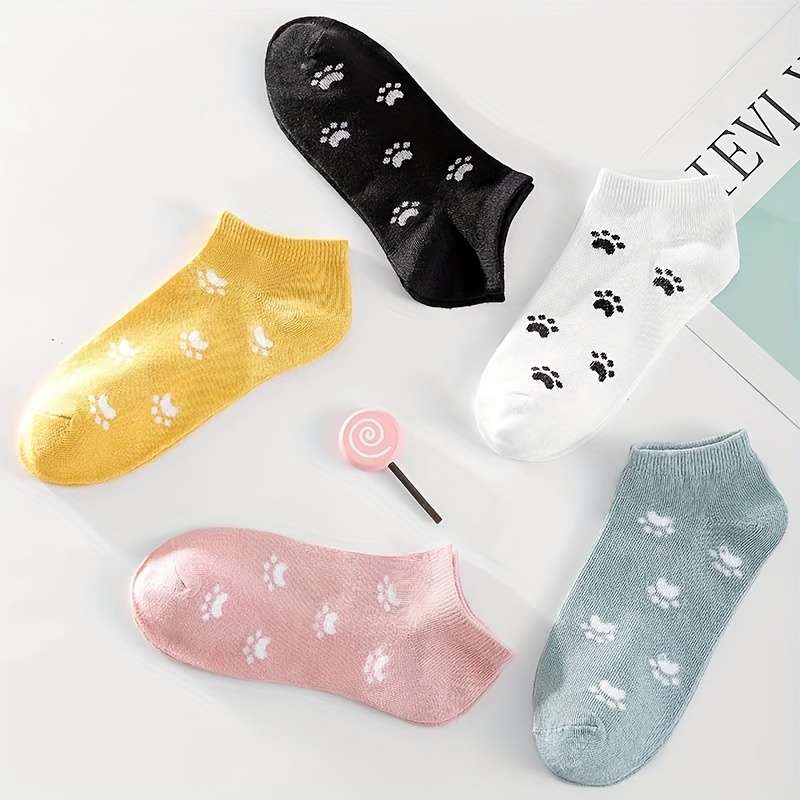 5 Pairs Multicolor Asian One Size High Elastic Socks