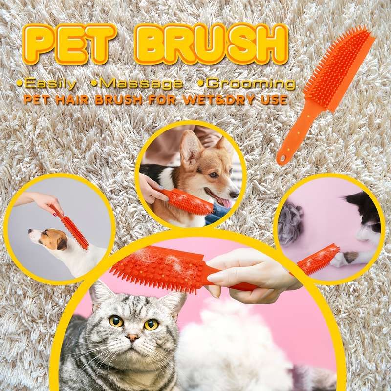 1pc Orange Pet Comb