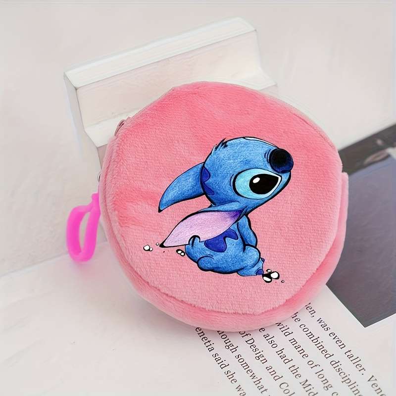 1pc Disney Stitch Small Change Bag Convenient for Daily Outings Dopamine Cute Girl's Heart Coin P