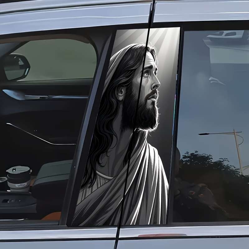 2pcs Jesus Christian Themed Stickers