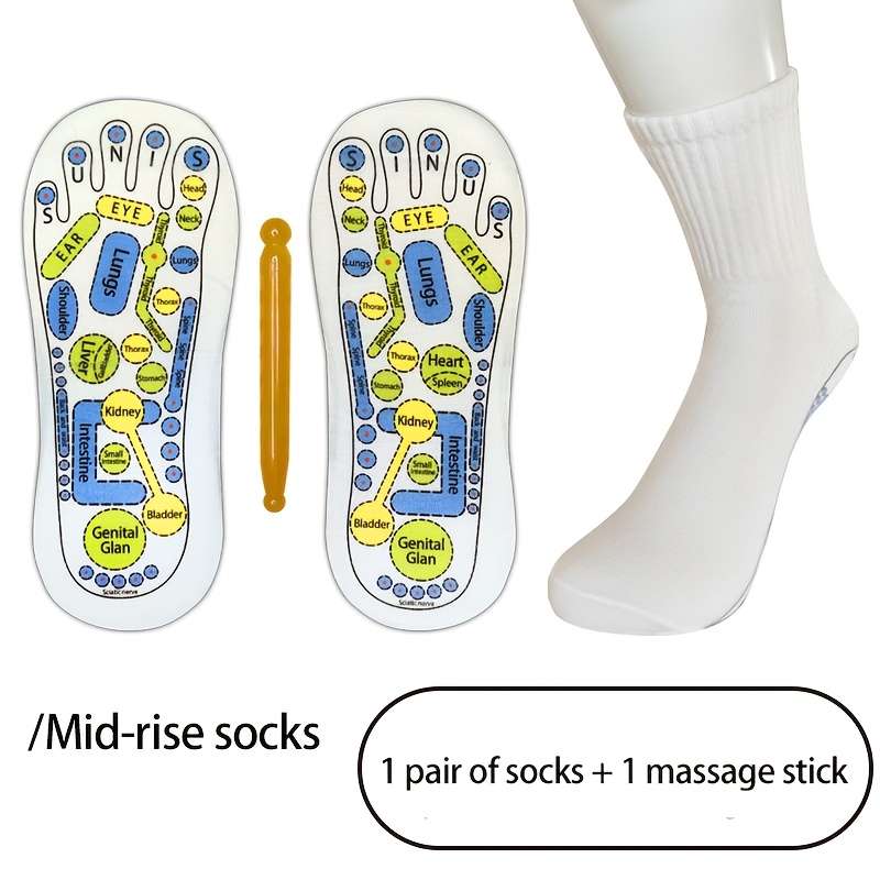 1 Pair Of Short Massage Socks Of Gloves And 1 Massage Stick  Socks