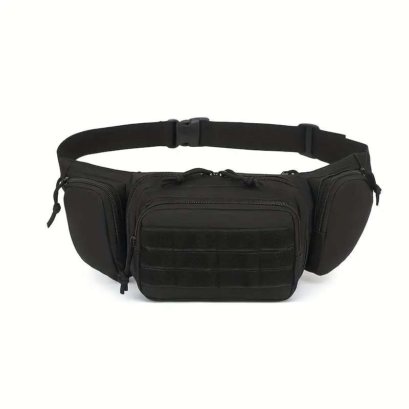 1pc Tactical Pistol Fanny Pack Multi-Functional Oxford Cloth Waist Bag Large Capacity Travel Gear Po