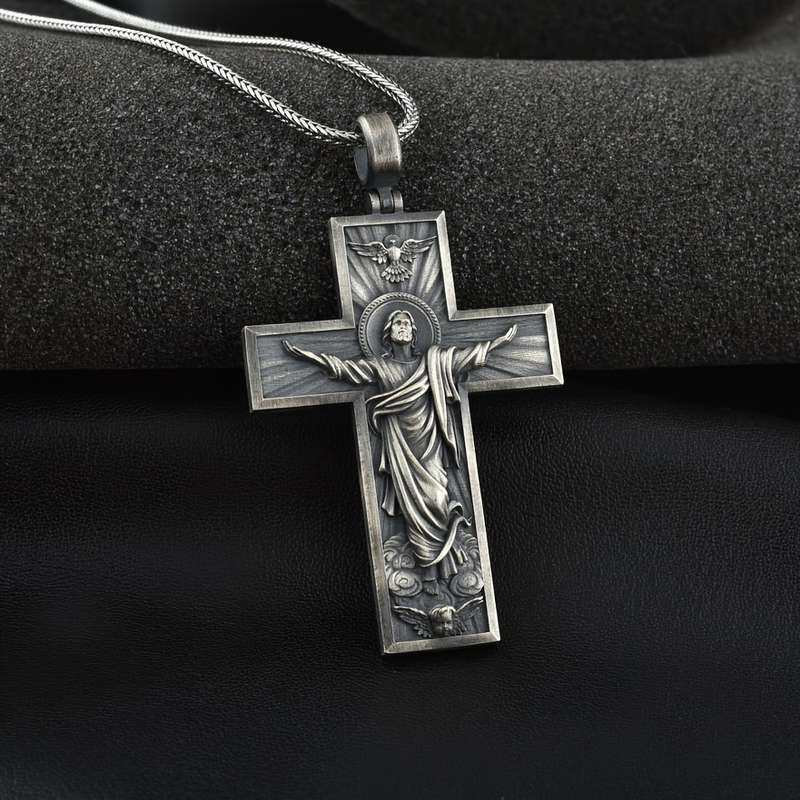 1 Piece Golden Jesus Theme Pendant