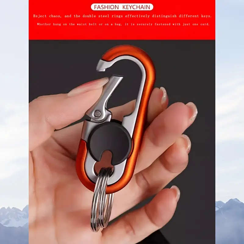 Men's Fashion Black Metal Alloy Car Keychain