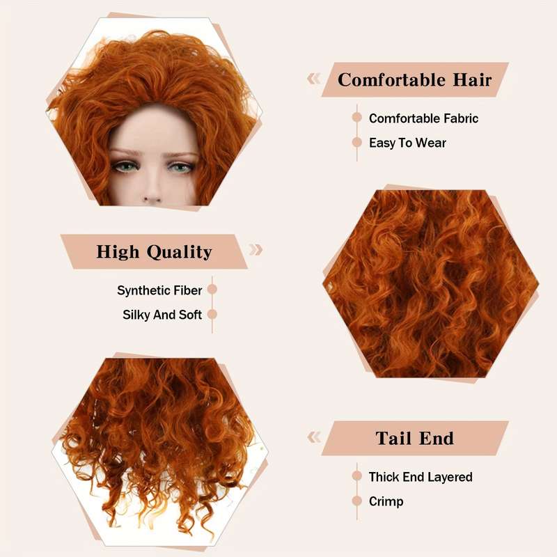 1Pc Aorange 60.96cm Fashion Design Wig