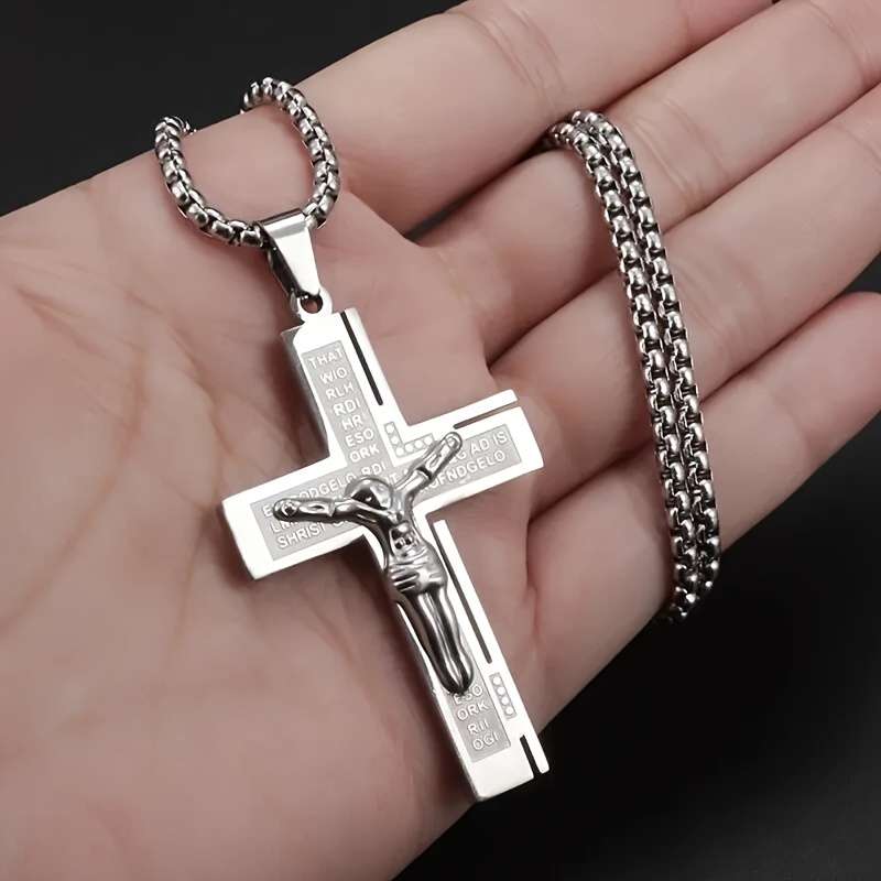1 Piece Silvery Jesus Theme Pendant
