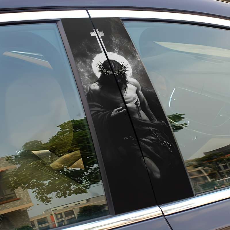 2pcs Jesus Christian Themed Stickers