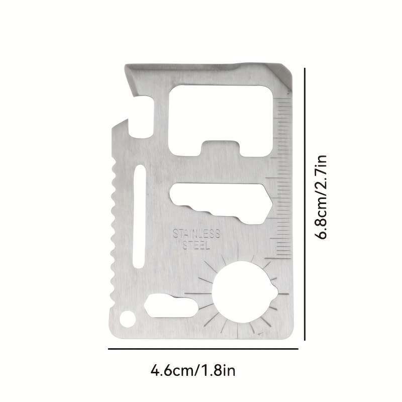 1pc Outdoor Portable Camping Multi-functional Card Stainless Steel Tool Card Knife