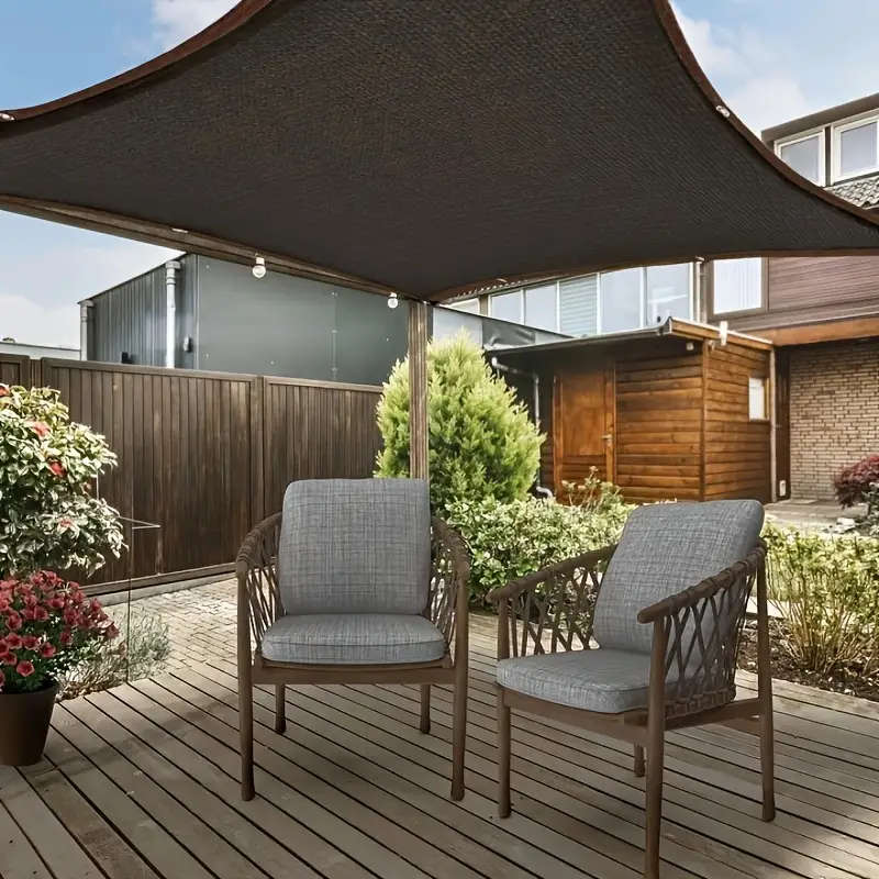 1pc 3x4m Courtyard Rectangular Sunshade Net Breathable Square Sunshade Suitable for Balconies Garage