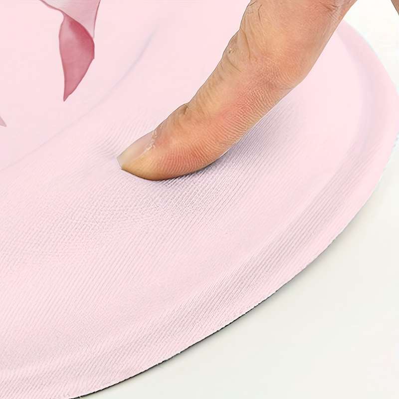 1pc Soft Pink  Thickened And Soft Pink Bow Mouse Pad for Girls Perfect for Offic