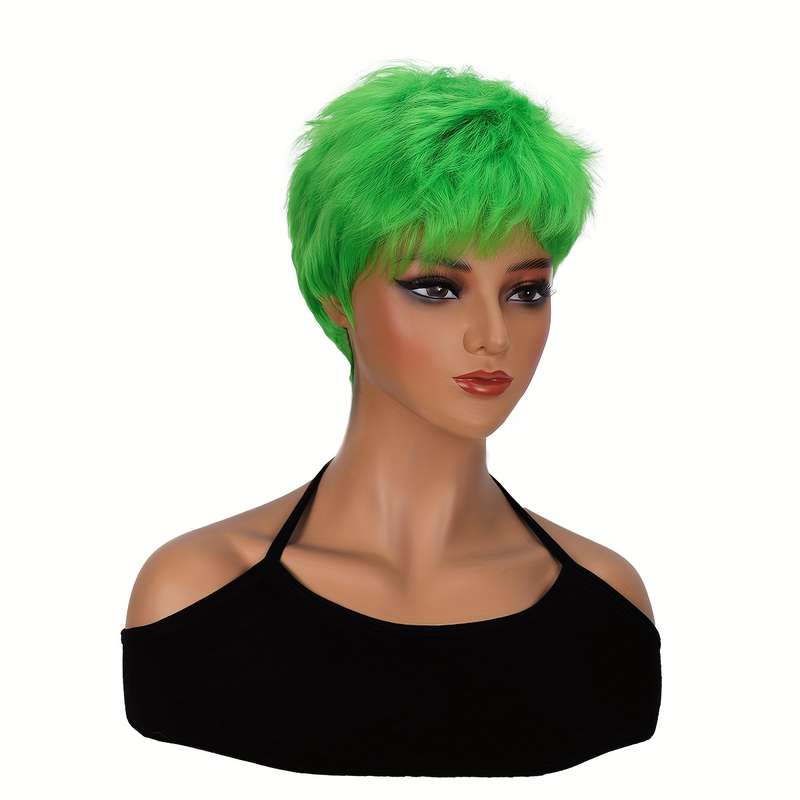 1Pc Grass Green 20.32cm Fashion Design Wig
